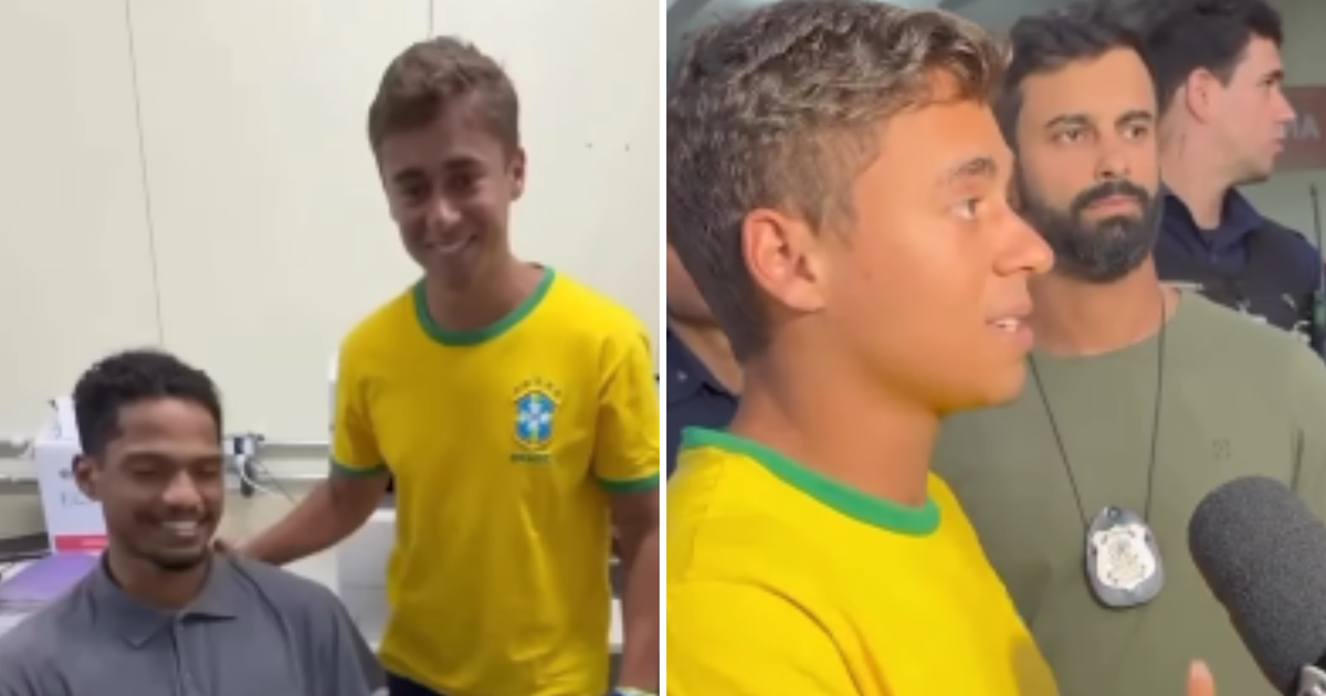 Nikolas Ferreira visita vítimas atingidas por raio em Brasília / Reprodução: Instagram Foto: ...