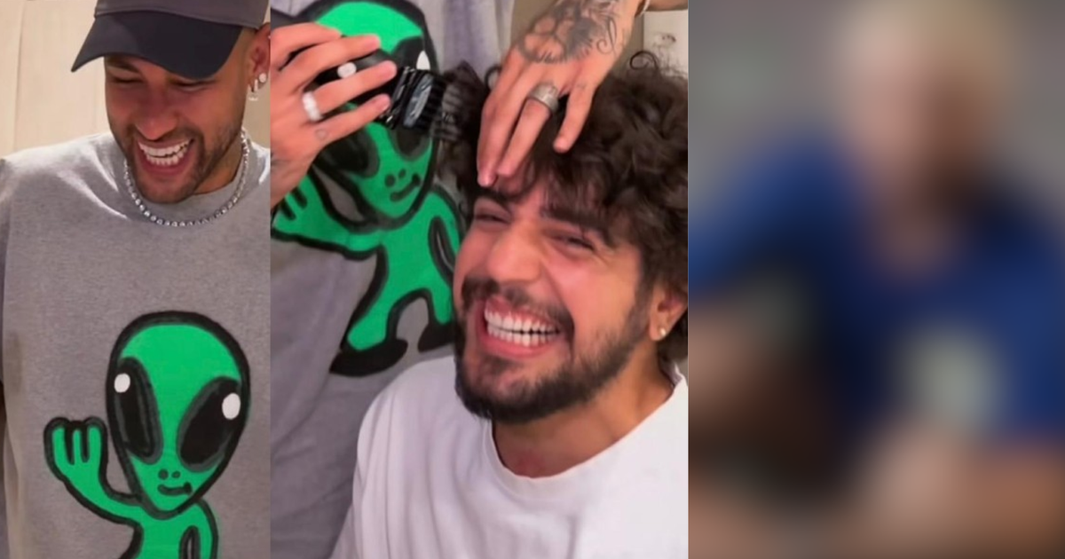 Nattan corta o cabelo com Neymar e muda radicalmente o visual / Reprodução: Instagram Foto: Con...