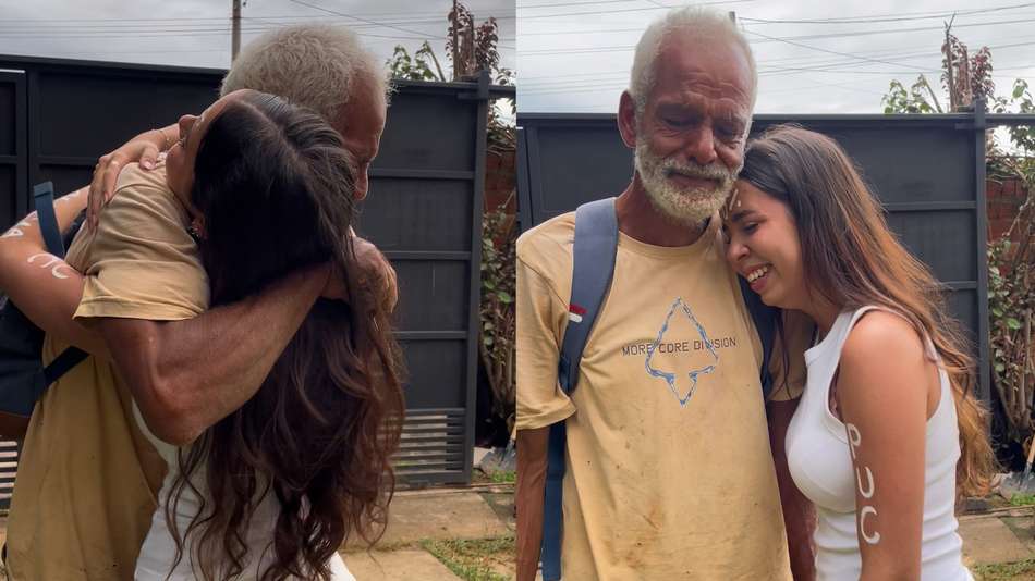 Emoção de pedreiro com aprovação da filha em universidade